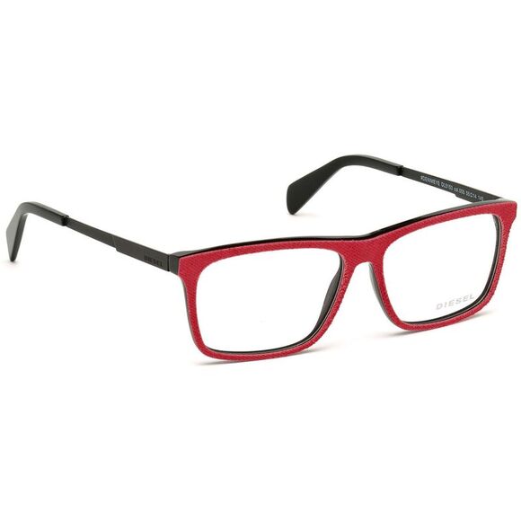 Diesel DL5153 005 Red Denim Rectangle Eyeglasses - Picture 3 of 4